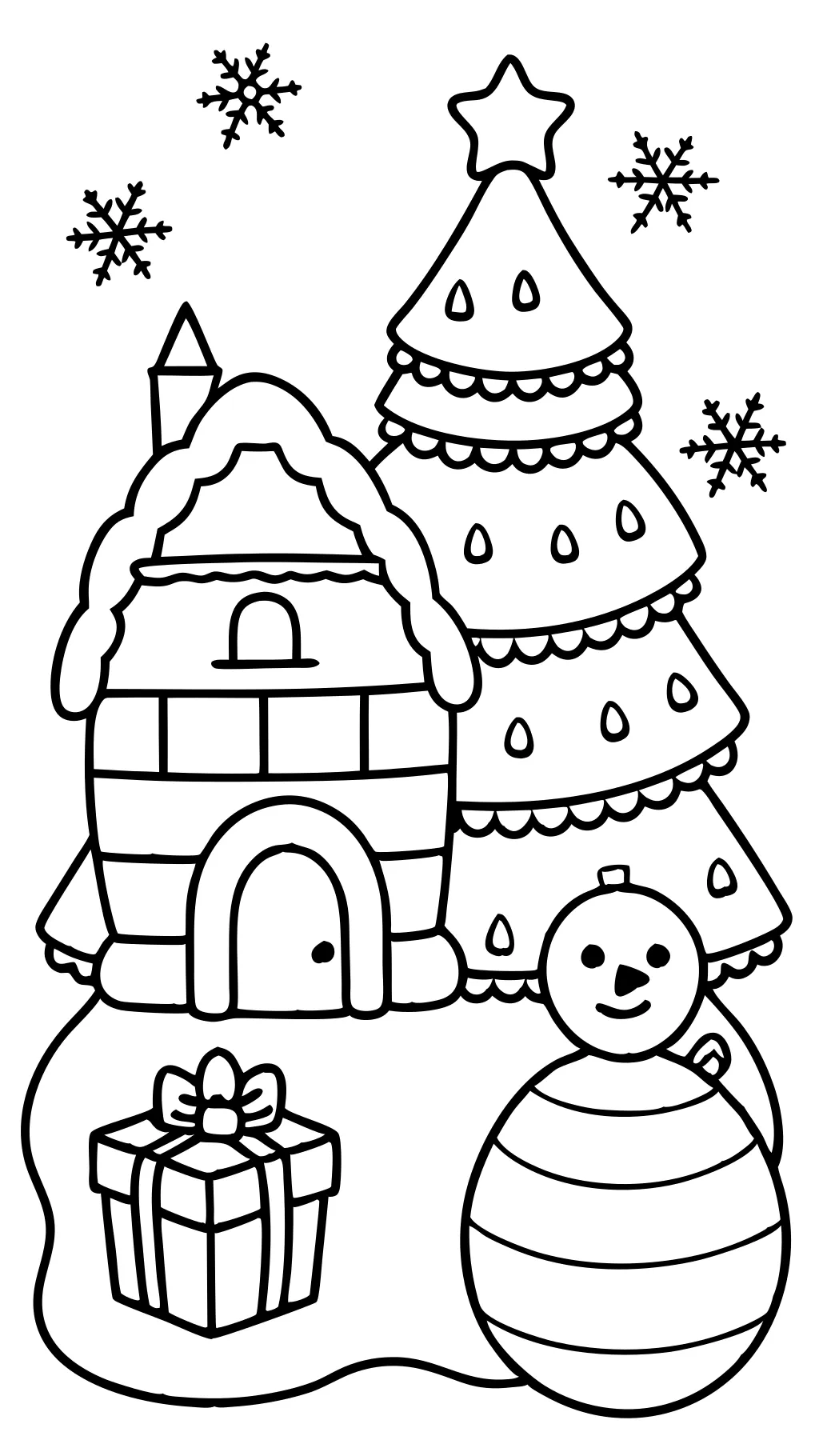 holiday coloring page for the whole family